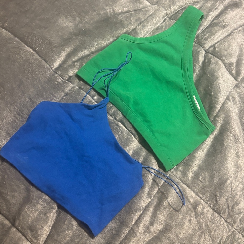 Zara Bright Green Ribbed Top